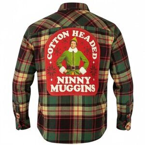 "Cotton Headed Ninny Muggins" Elf Flannel Shirt (Size M)